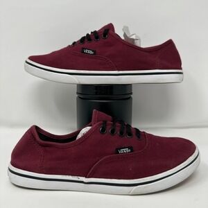 Vans‎ Authentic Lo Pro Women's Size 7 Maroon Canvas Sneakers Casual Shoes